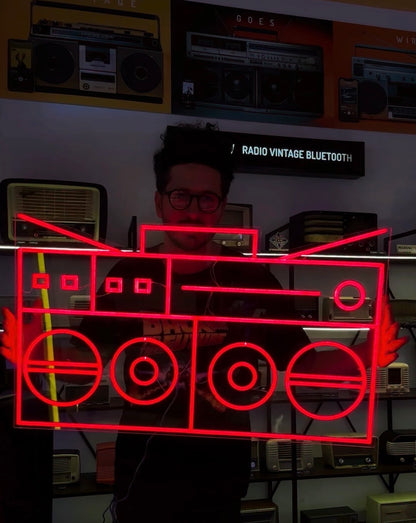 SHARP GF-777 BOOMBOX - NEON