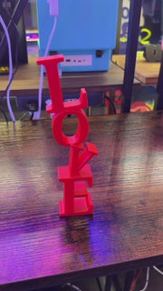SCRITTA LOVE VERTICALE - 3D